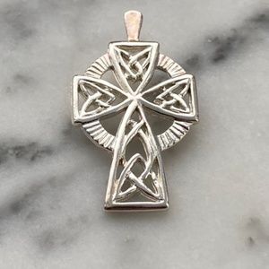 Vintage Solid Sterling Silver Celtic Cross